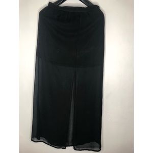 Black Mesh Skirt with Mini Shirt attached